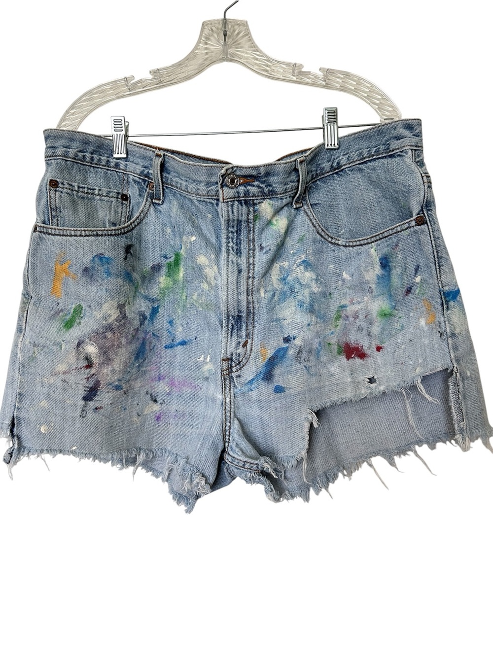 Artists Levi's Light Blue Distressed Denim vintage Jean Shorts